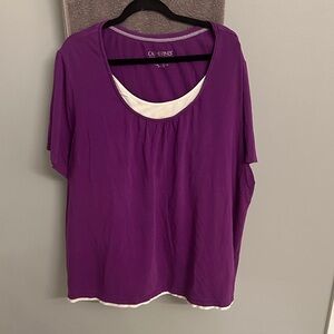 Catherines Vibrant Purple Short Sleeve Tee